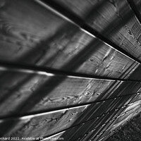 Buy canvas prints of Greyscale shot of a neat wooden surface by Ingo Menhard