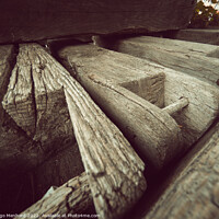 Buy canvas prints of Closeup shot of old wooden boards in the forest by Ingo Menhard