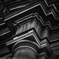Buy canvas prints of Grayscale low angle of an old architectural pillar by Ingo Menhard