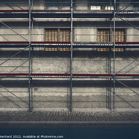 Buy canvas prints of Artistic shot of a building withscaffolding by Ingo Menhard