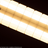 Buy canvas prints of Bright white fluorescent tube closeup by Ingo Menhard