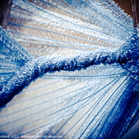 Buy canvas prints of Closeup shot of blue mesh by Ingo Menhard