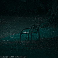 Buy canvas prints of Lonely park bench by Ingo Menhard