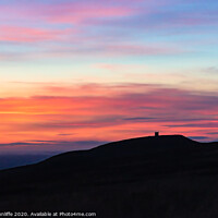 Buy canvas prints of Colorful sunset over Rivington Pike by Craig Cunliffe