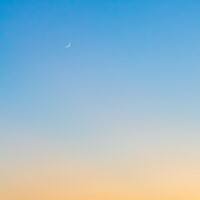 Buy canvas prints of Moon at sunset by Craig Cunliffe