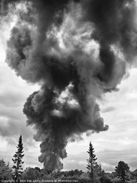Oily smoke plume Picture Board by John Rae