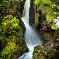 Buy canvas prints of Pistyll Rhaeadr waterfall near Oswestry by Alan Taylor