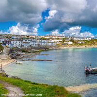 Buy canvas prints of Captivating Portscatho Panorama by Tracey Turner