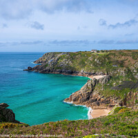 Buy canvas prints of Porthcurno view to Minack Theatre in Cornwall by Tracey Turner