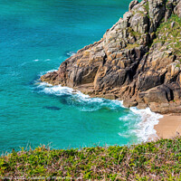 Buy canvas prints of Porthcurno Coastline in Cornwall by Tracey Turner