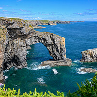Buy canvas prints of Green Bridge of Wales in Pembrokeshire by Tracey Turner