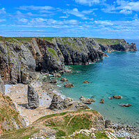 Buy canvas prints of Flimston Bay in Pembrokeshire by Tracey Turner