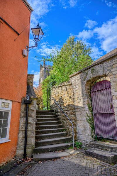 Church Steps in Dursley, Gloucestershire Picture Board by Tracey Turner
