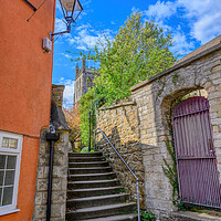 Buy canvas prints of Church Steps in Dursley, Gloucestershire by Tracey Turner