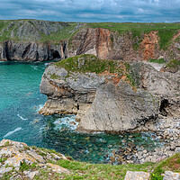 Buy canvas prints of Bull Slaughter Bay in Pembrokeshire by Tracey Turner