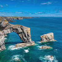 Buy canvas prints of The Green Bridge of Wales - Pembrokeshire by Tracey Turner