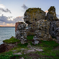 Buy canvas prints of Remains of East Blockhouse, near Angle in Pembroke by Tracey Turner