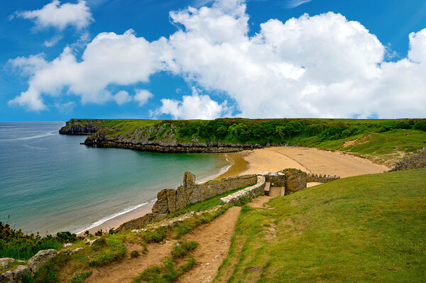 Beautiful Barafundle Bay in Pembrokeshire Picture Board by Tracey Turner