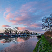 Buy canvas prints of Canal Boats at Slimbridge on the Gloucester Canal by Tracey Turner