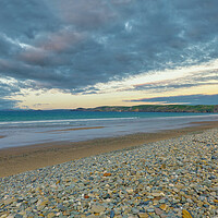 Buy canvas prints of Moody Skies over Newgale Beach in Pembrokeshire by Tracey Turner