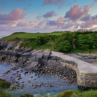 Buy canvas prints of Stackpole Quay Panorama, Pembrokeshire Coast by Tracey Turner