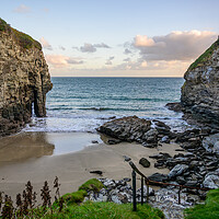 Buy canvas prints of Early Morning at Bossiney Haven in Cornwall by Tracey Turner