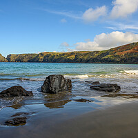 Buy canvas prints of Bossiney Beach in Cornwall by Tracey Turner