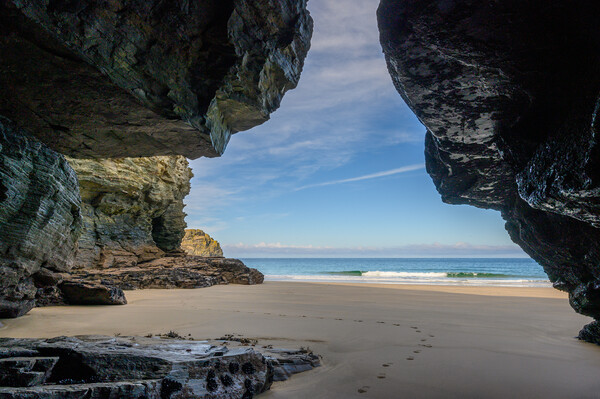 Cave View - Benoath Cove Beach at Bossiney in Corn Picture Board by Tracey Turner