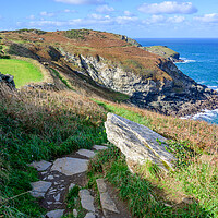 Buy canvas prints of South West Coast Path to Tintagel by Tracey Turner