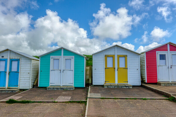 Vibrant Beach Huts Overlooking Crooklets Beach Picture Board by Tracey Turner