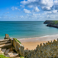 Buy canvas prints of Barafundle Bay in Pembrokeshire by Tracey Turner
