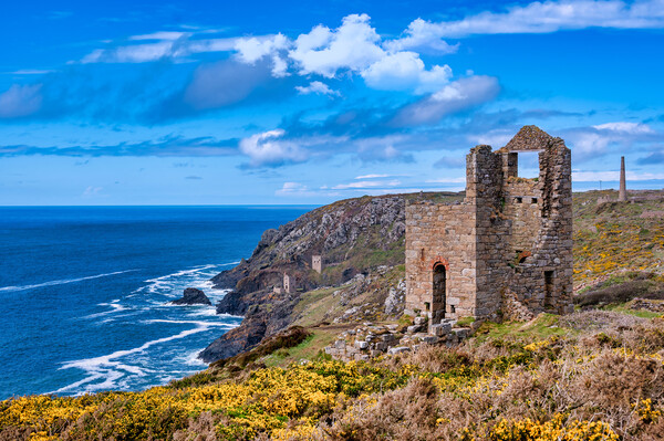 Crown Engine Houses at Botallack Mine, Cornwall Framed Mounted Print by Tracey Turner