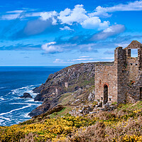 Buy canvas prints of Crown Engine Houses at Botallack Mine, Cornwall by Tracey Turner