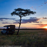 Buy canvas prints of African Sundowner - Sunset in Kenya by Tracey Turner