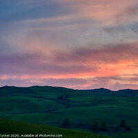 Buy canvas prints of Sunset over the Dales by Tracey Turner