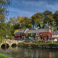 Buy canvas prints of Swan Hotel in Bibury, The Cotswolds by Tracey Turner