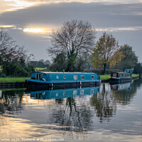 Buy canvas prints of Barges on the Canal at Purton in Gloucestershire by Tracey Turner