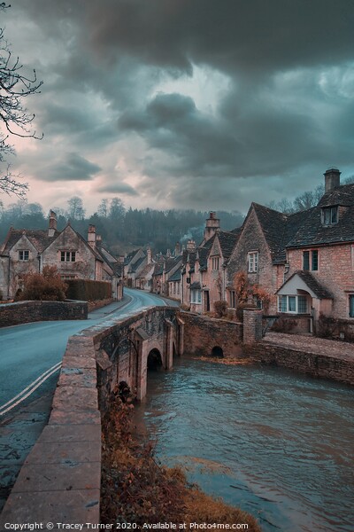 A Wintery Castle Combe in the Cotswolds Picture Board by Tracey Turner