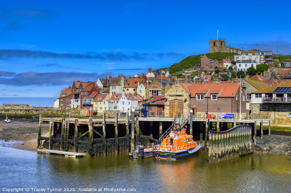 Whitby Lifeboat Station Picture Board by Tracey Turner