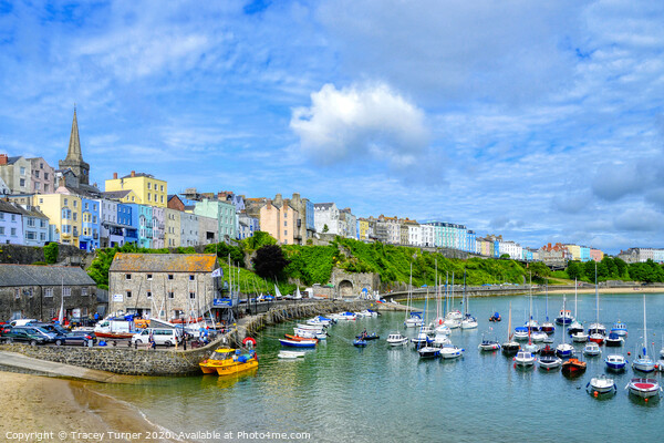 Tenby Harbour Picture Board by Tracey Turner