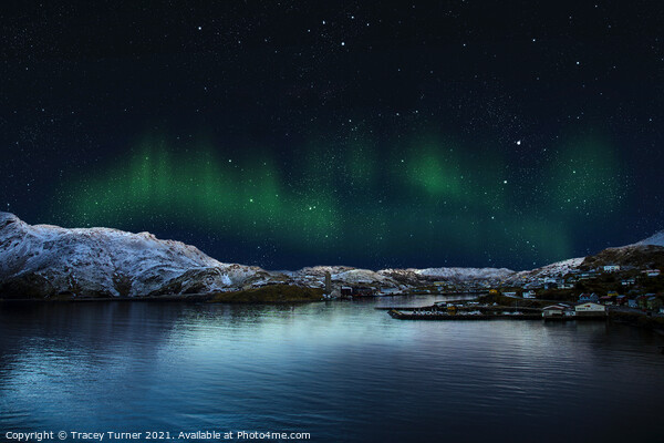Aurora Over Norway Picture Board by Tracey Turner