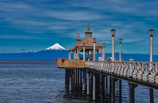 The Pier at Frutillar in Chile Picture Board by Tracey Turner