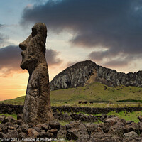 Buy canvas prints of Mysterious Moai on Easter Island by Tracey Turner