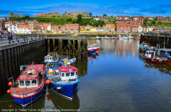Whitby Harbour Picture Board by Tracey Turner
