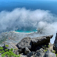 Buy canvas prints of Cape Town from the top of Table Mountain by Tracey Turner