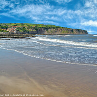 Buy canvas prints of The Beach at Robin Hood's Bay by Tracey Turner