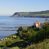 Buy canvas prints of Sunset at Robin Hoods Bay by Tracey Turner