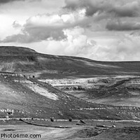 Buy canvas prints of Ingleborough Black and White by Jim Day
