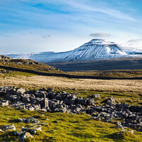 Buy canvas prints of Snow Capped Ingleborough  by Jim Day
