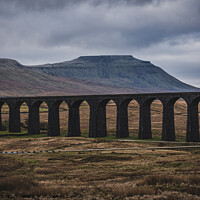 Buy canvas prints of Ribblehead Viaduct on the Carlisle Settle line with Ingleborough in the background by Jim Day